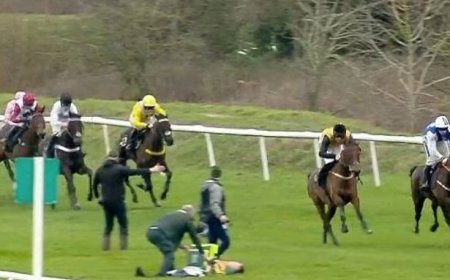 Welsh jockey rushed to hospital after being 'stood on by horse' in 'really nasty' fall