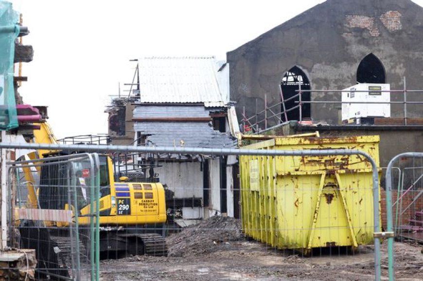 Indoor market that was bustling heart of Welsh town smashed to bits and flattened