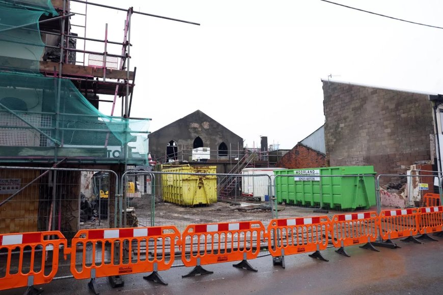 Indoor market that was bustling heart of Welsh town smashed to bits and flattened