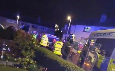 Fireworks Thrown at Police as Angry Mob Gathers Outside Paedophile’s Home
